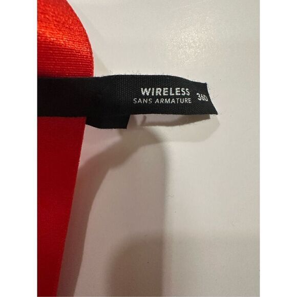 36D Aerie Real Power Wireless Push up Paisley Lace Bra in Holiday Red - Picture 4 of 8